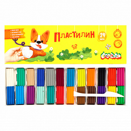 Пластилин 24 цвета, 360 гр Каляка-Маляка ПКМ24-К