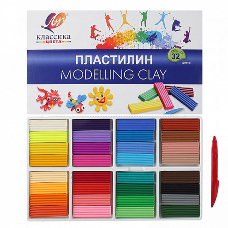 Пластилин 32 цвета, "Классика" 31С 2065-08