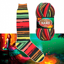 Пряжа для вязания Nako Boho Konsept, 100 г, 400 м, цв. цыганское лето NB-82231