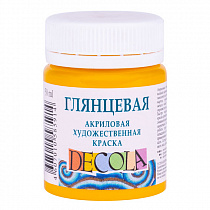 Краска акриловая цв. желтый средний глянцевый 50мл Декола 2928220 АКЦИЯ