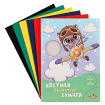 Набор цветной бумаги (бархатной) 5л 5 цветов А4 С0198