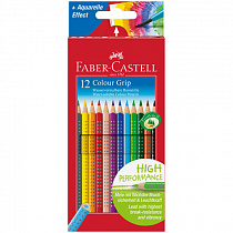 Набор цветных карандашей 12 цветов, трехгранные "Grip" Faber-Castell 112412
