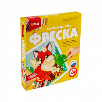 Набор для изготовления картины из песка (фрески) "Лисичка с ромашками" LORI Кп-054