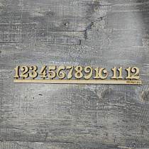 Заготовка "Набор цифр 1-12", 2,5 см, фанера МАС-заг-1101