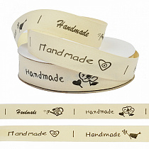 Лента декоративая 20мм с рисунком Hand Made HM2001