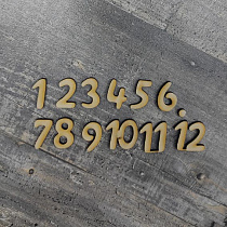 Заготовка "Набор цифр 1-12", 2,5 см, фанера МАС-заг-1104